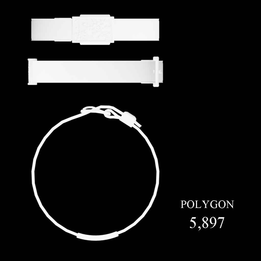 【MA対応】Color Bracelet for VRChat【Bracelet series B2】