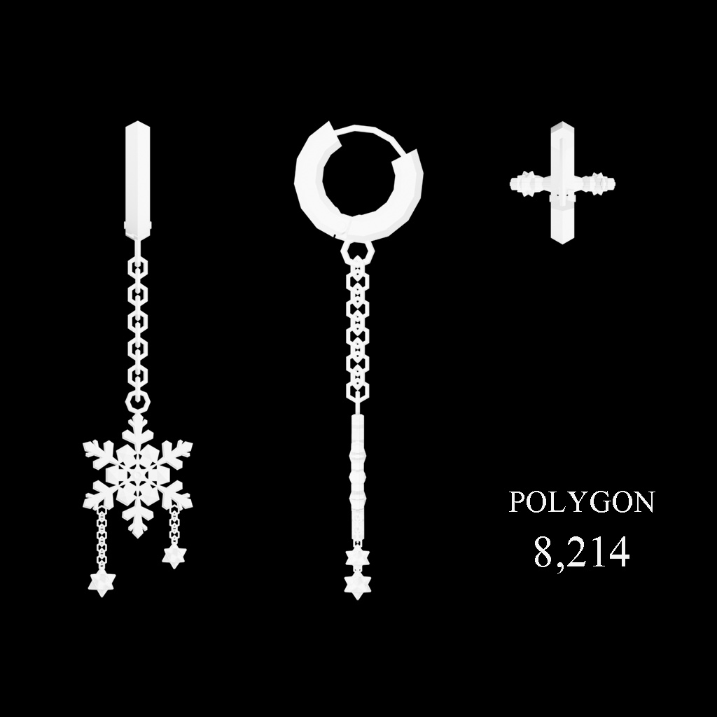 【MA対応】Color Earring for VRChat【earring series E5】