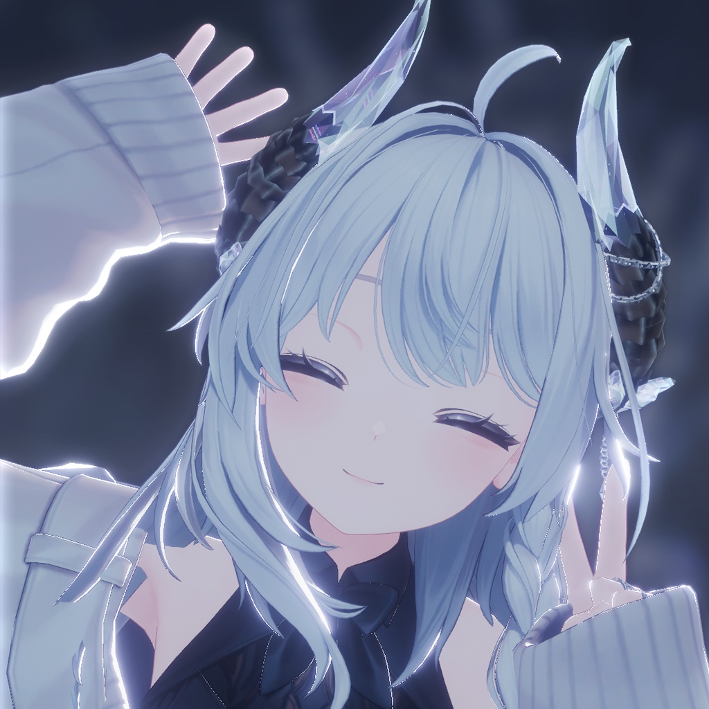 【MA対応】クリスタルな角 Crystal Horn for VRChat【Horn series Hr1】