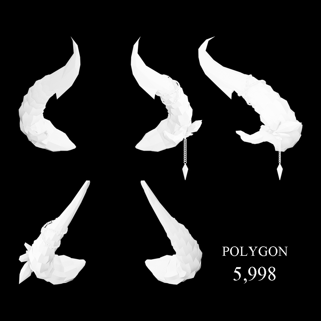 【MA対応】クリスタルな角 Crystal Horn for VRChat【Horn series Hr1】