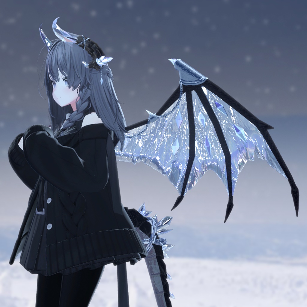 【MA対応】クリスタルな翼と尻尾 Crystal Wing & Tail for VRChat