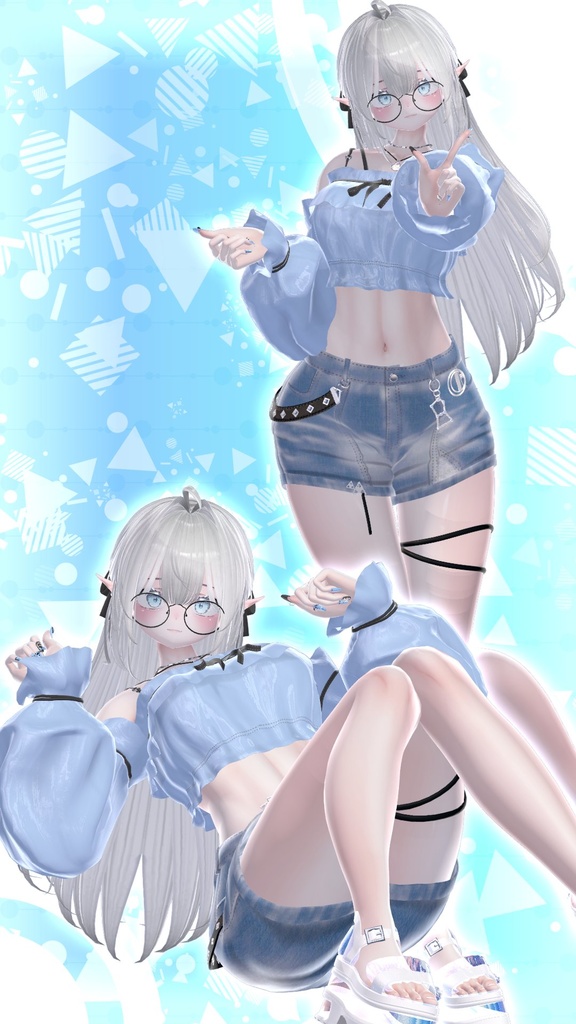 【MA対応】Lumi Float 【15アバター対応】【VRChat向け衣装モデル】