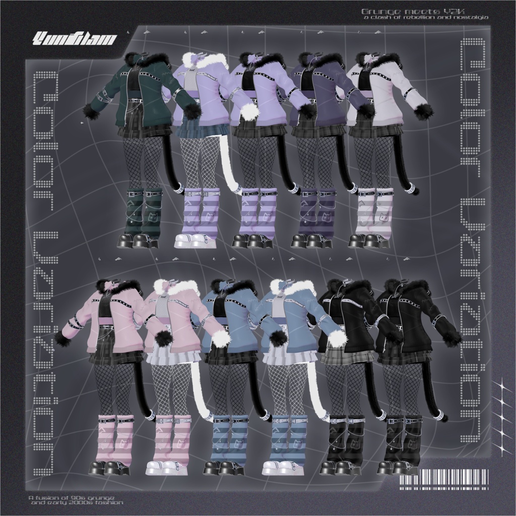 【MA対応】Y2K Rebellion【VRChat向け衣装モデル】【13アバター対応】