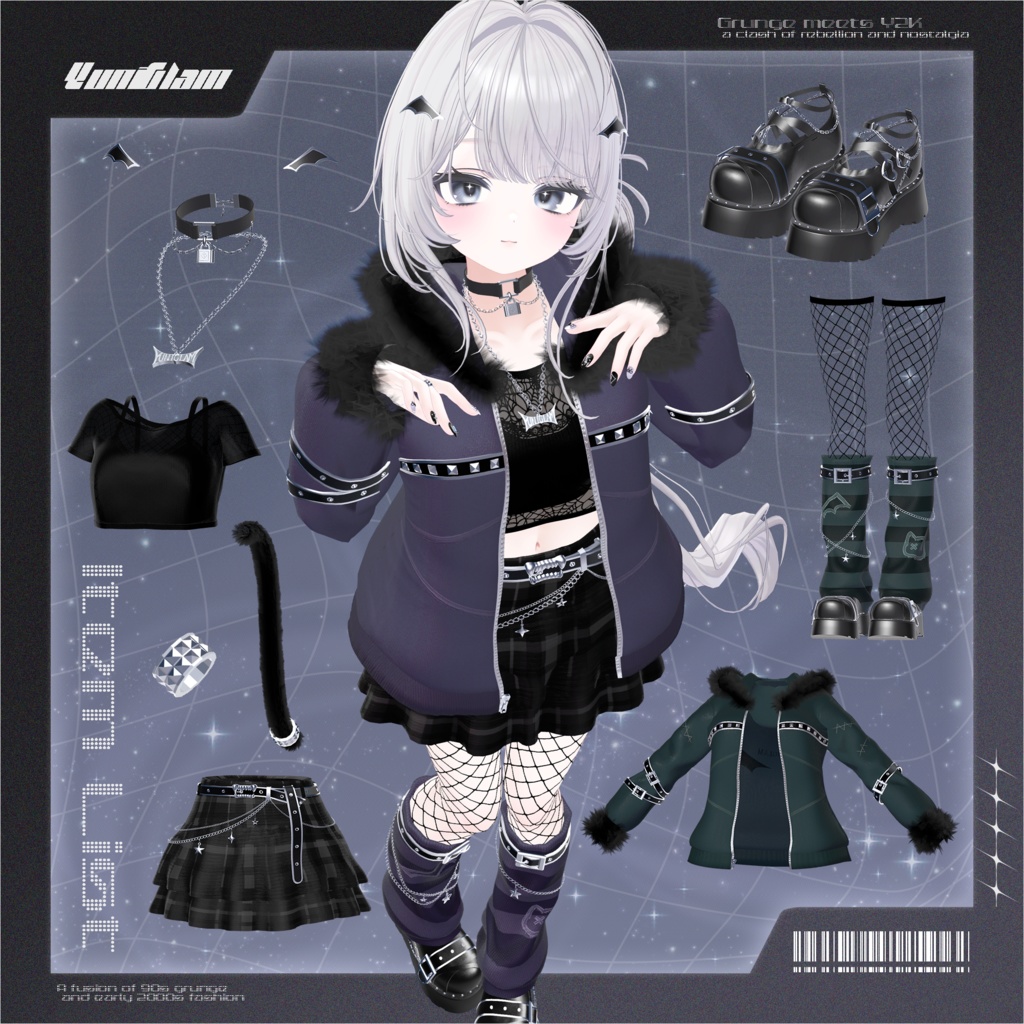 【MA対応】Y2K Rebellion【VRChat向け衣装モデル】【13アバター対応】