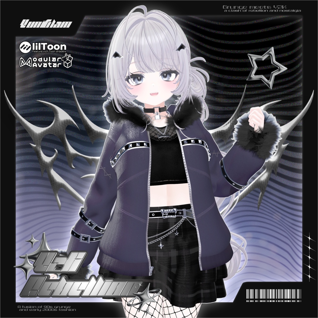 【MA対応】Y2K Rebellion【VRChat向け衣装モデル】【13アバター対応】