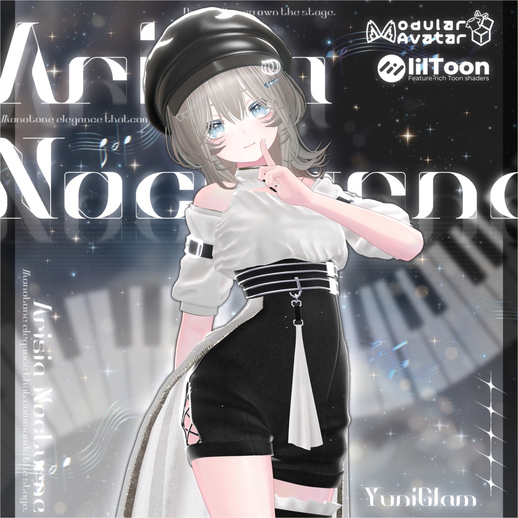 【MA対応】Arisia Nocturne【VRChat向け衣装モデル】【13アバター対応】