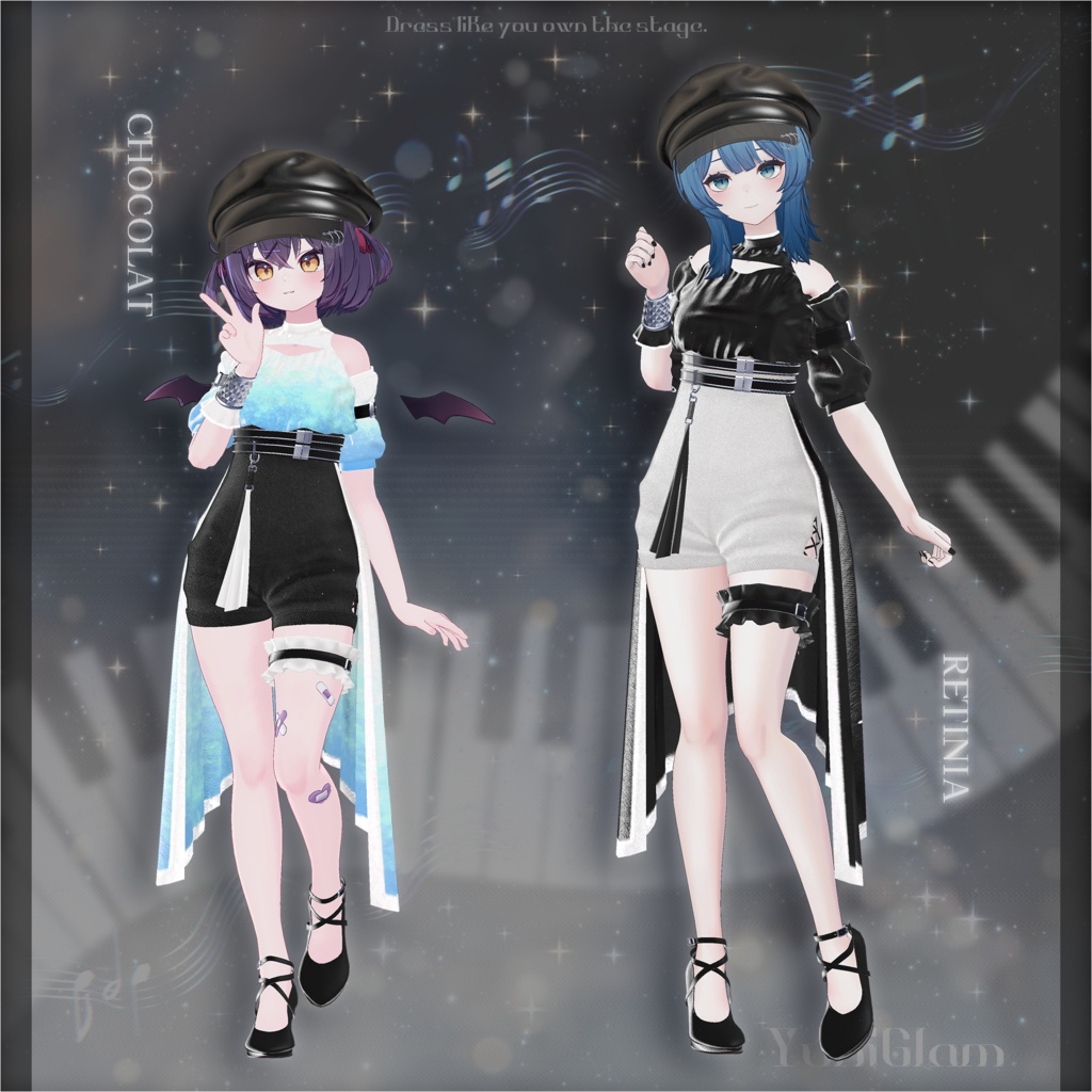 【MA対応】Arisia Nocturne【VRChat向け衣装モデル】【13アバター対応】