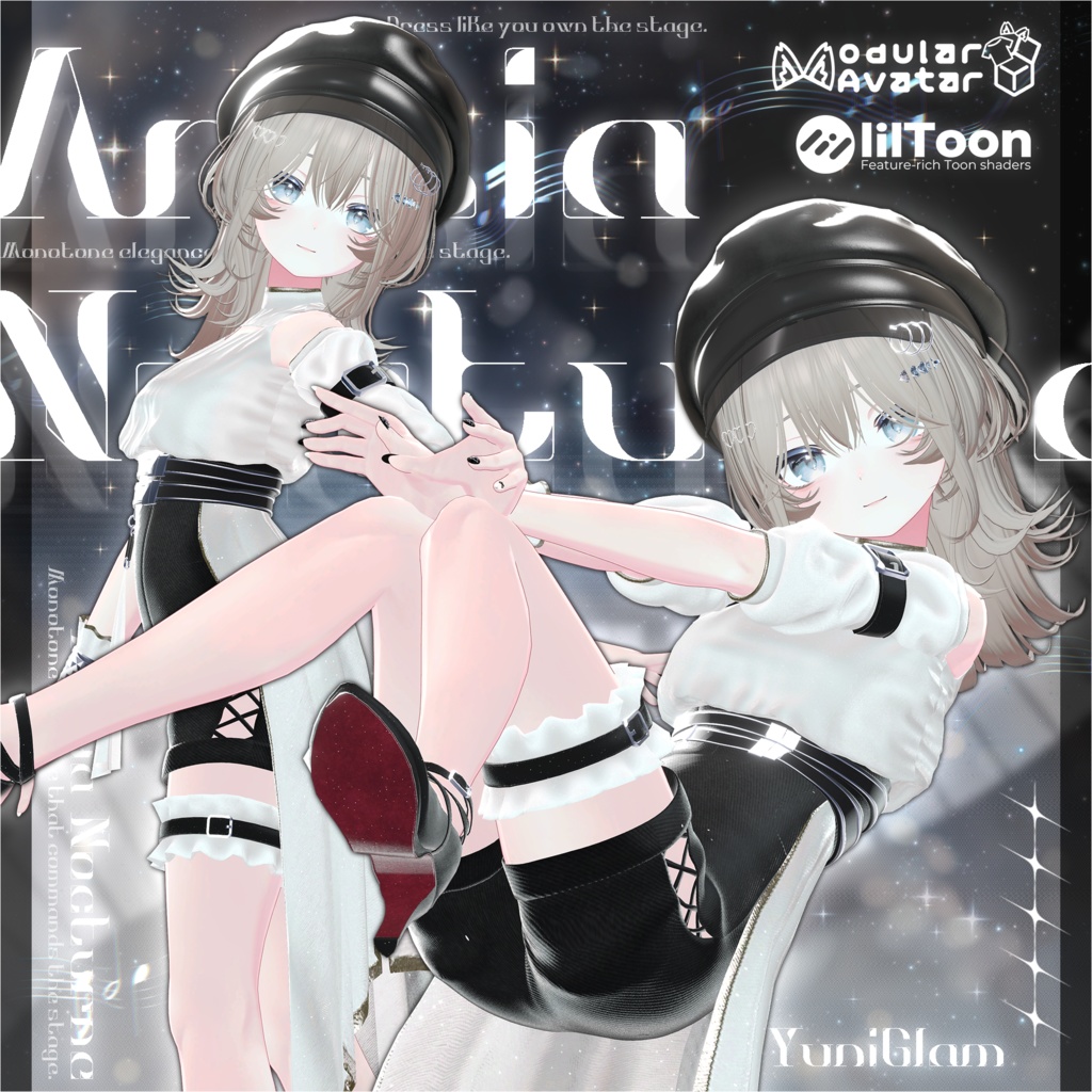 【MA対応】Arisia Nocturne【VRChat向け衣装モデル】【13アバター対応】