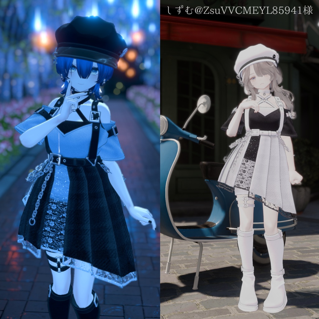 【MA対応】Vesper Argent ヴェスパー・アージェント【VRChat向け衣装モデル】【複数アバター対応】