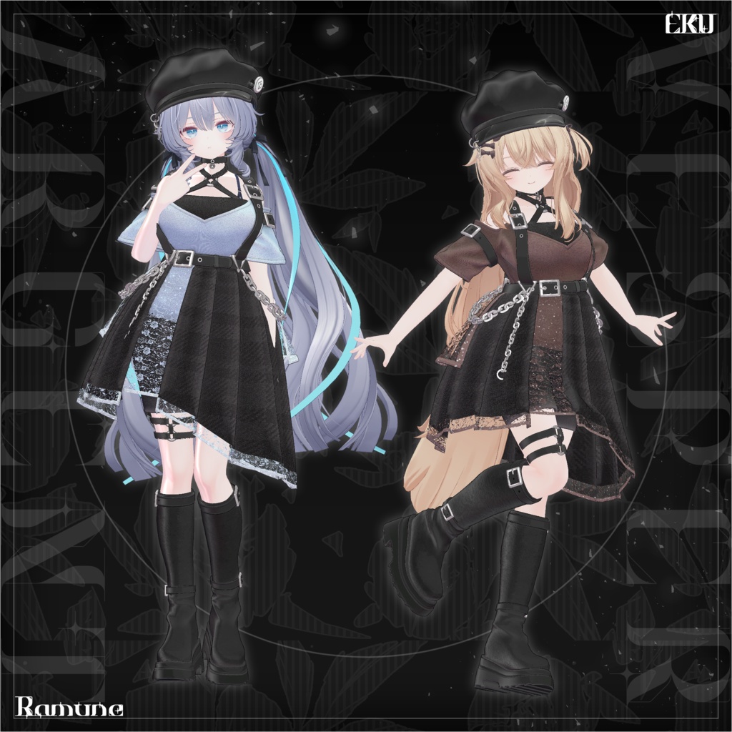 【MA対応】Vesper Argent ヴェスパー・アージェント【VRChat向け衣装モデル】【複数アバター対応】