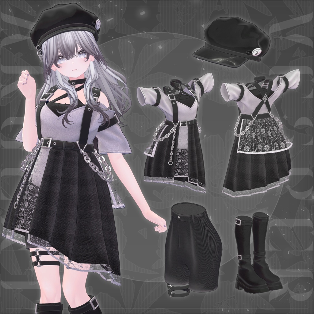 【MA対応】Vesper Argent ヴェスパー・アージェント【VRChat向け衣装モデル】【複数アバター対応】