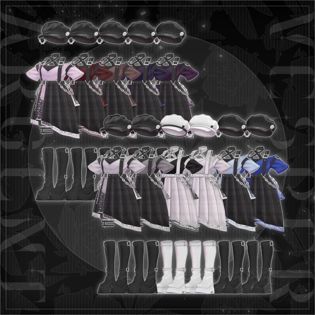 【MA対応】Vesper Argent ヴェスパー・アージェント【VRChat向け衣装モデル】【複数アバター対応】