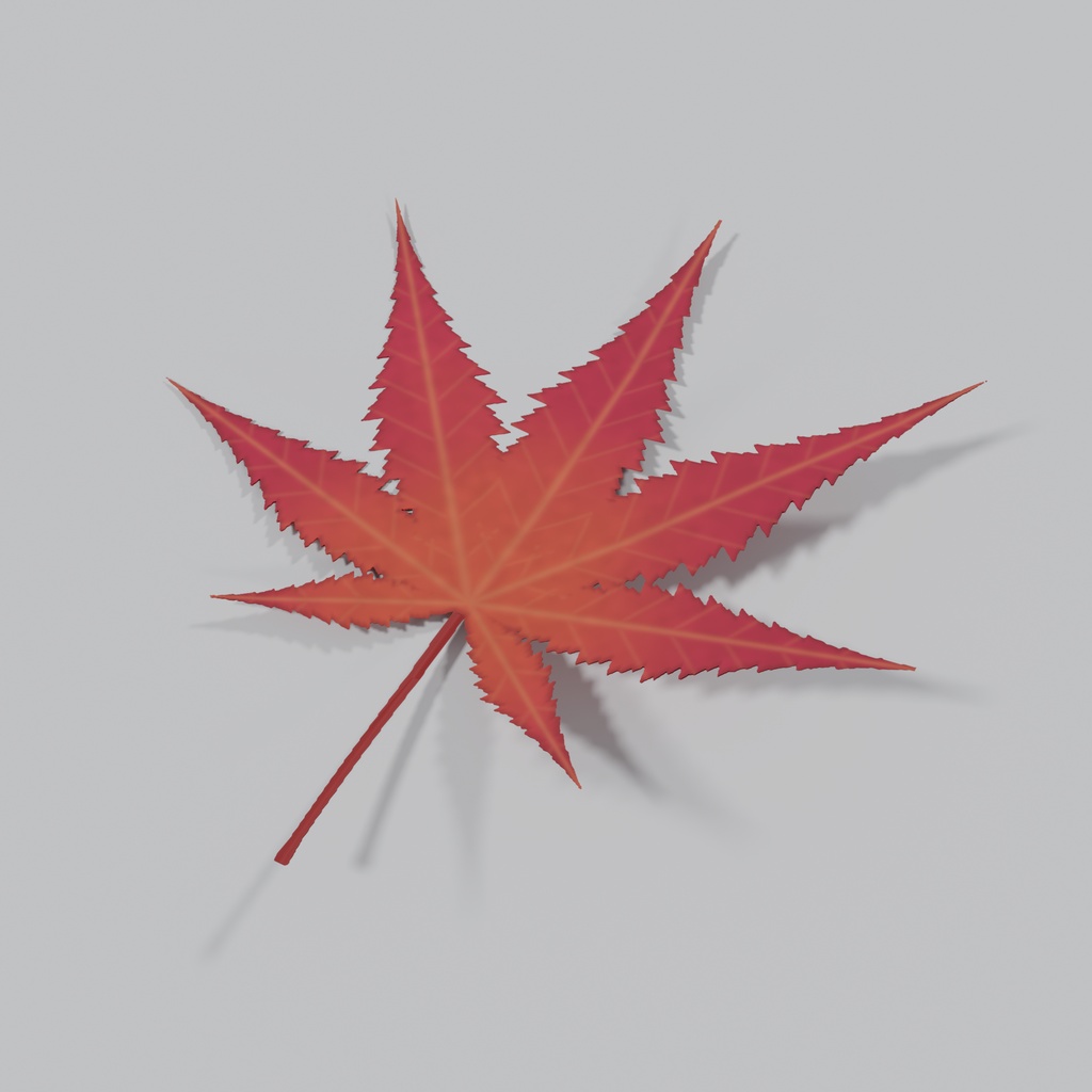 【3Dモデル】秋の落ち葉&どんぐり・松ぼっくり 17種セット | Autumn scatter set: 8 single leaves