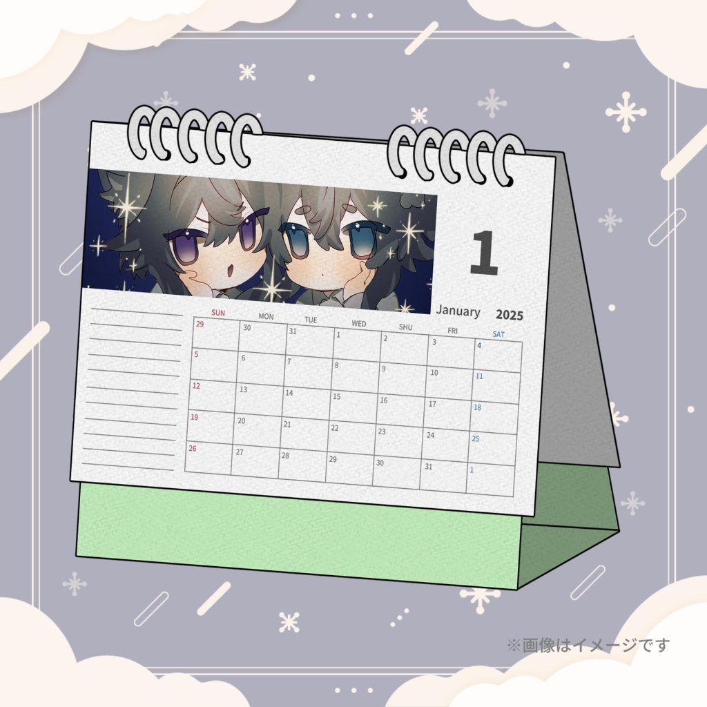 【~1/30 受注生産】peristerite 2026年 卓上カレンダー【4月始まり】