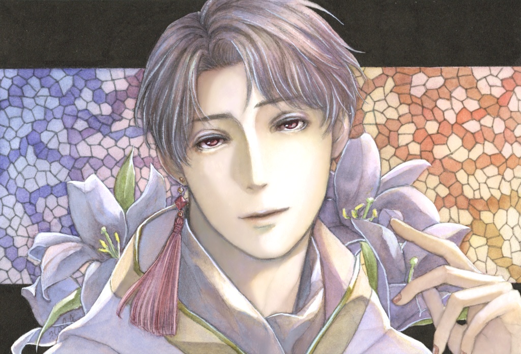 ポストカードセット《花とステンドグラス》