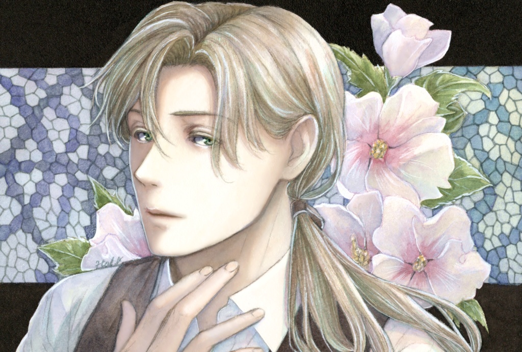 ポストカードセット《花とステンドグラス》