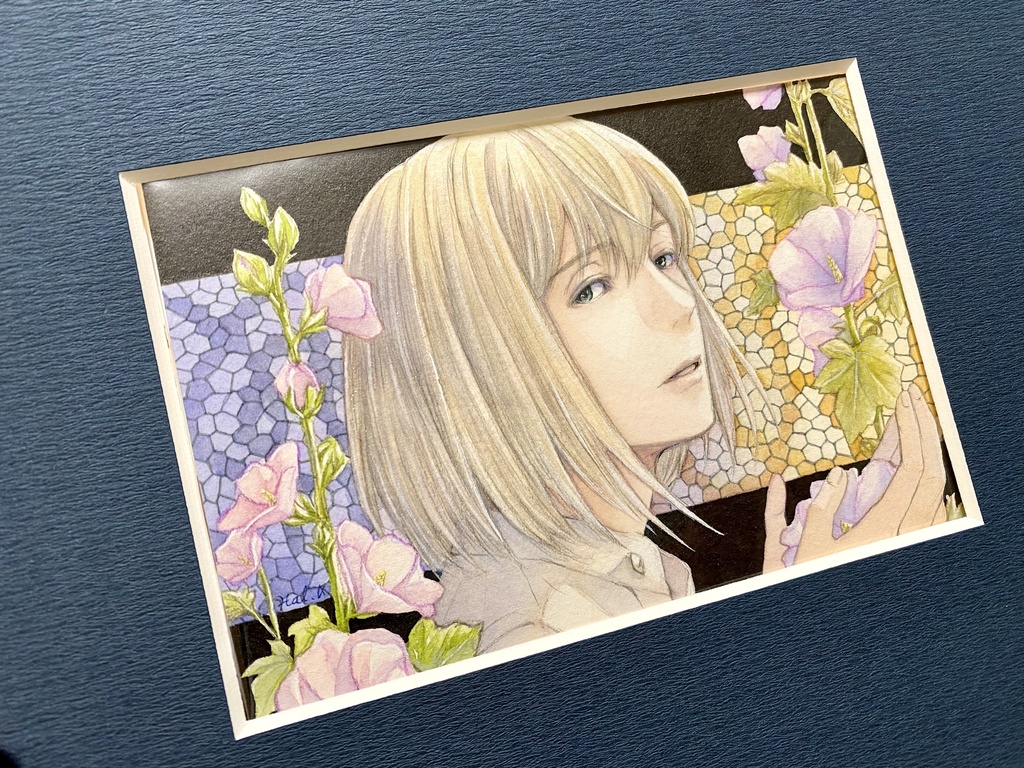 フレームレス原画 【花とステンドグラスシリーズ】