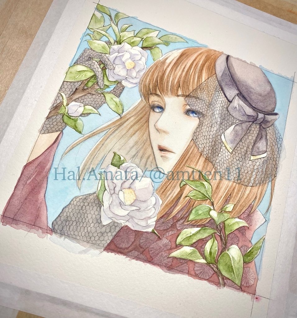 150角サイズ原画 「秘めた想いの行く先は」