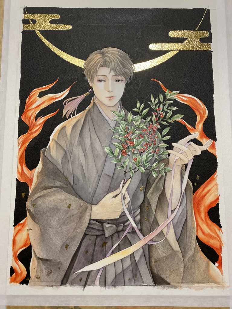 A4サイズ原画「祓いの焔」