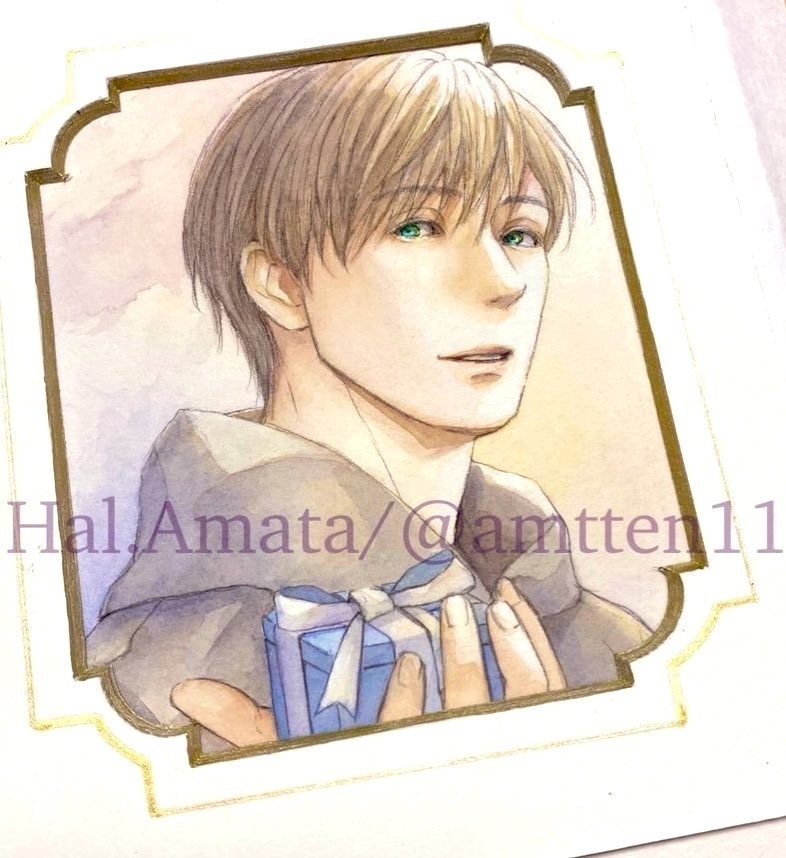 ミニ色紙サイズ ペーパーフレーム付き原画