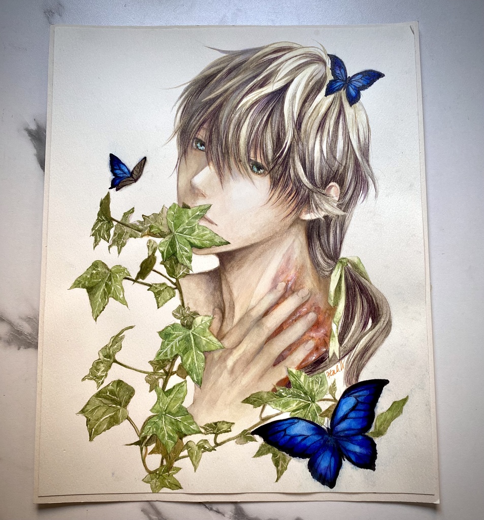アナログイラスト原画「Amber」