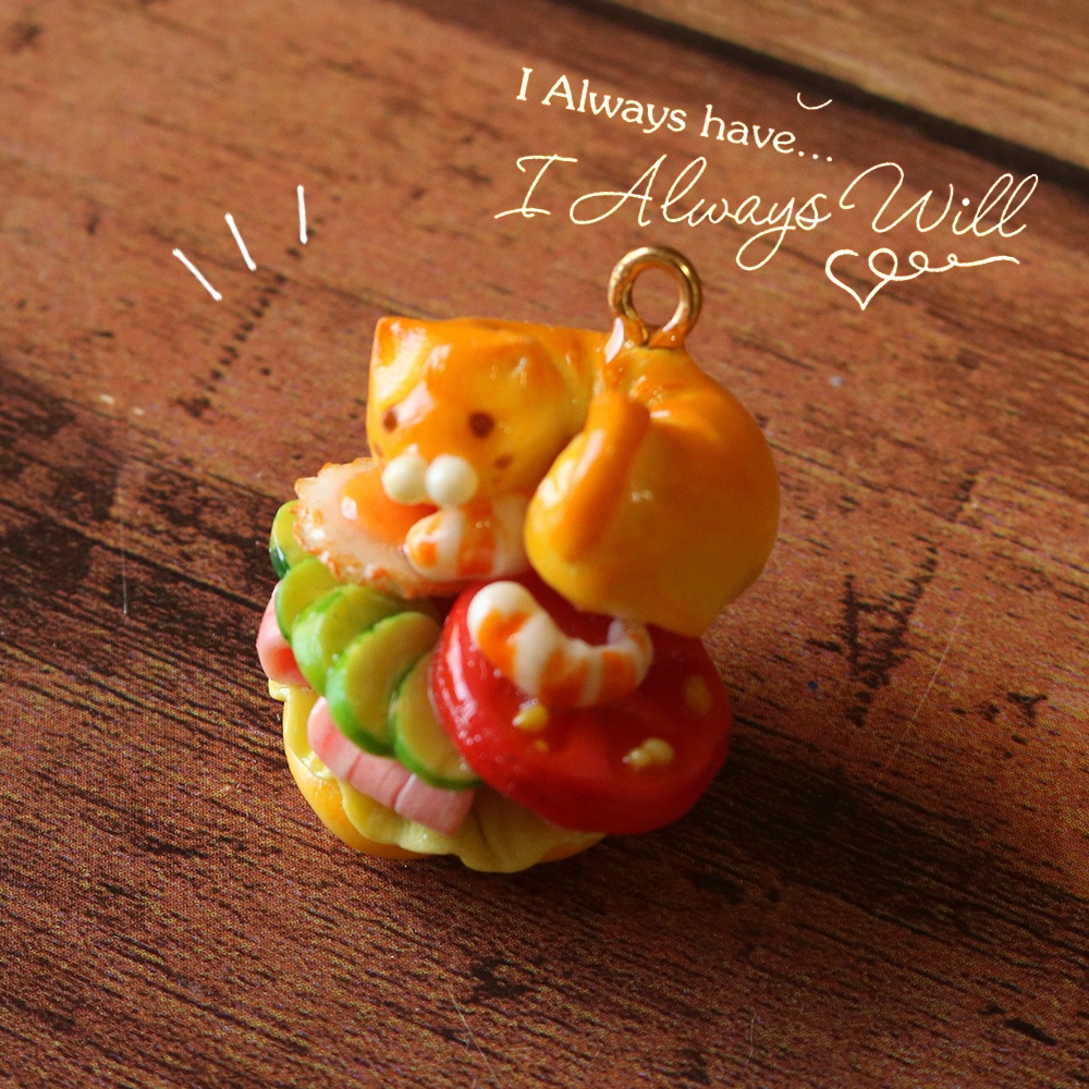 【受注】ネコベーグルキーホルダー