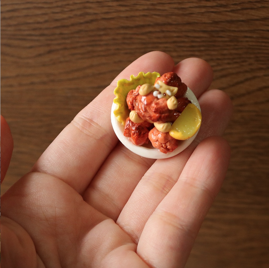 【受注】柴犬の唐揚げストラップ