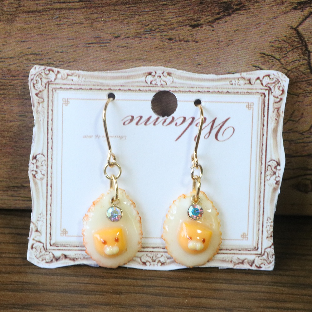 猫の目玉焼きピアス(イヤリング変更可)