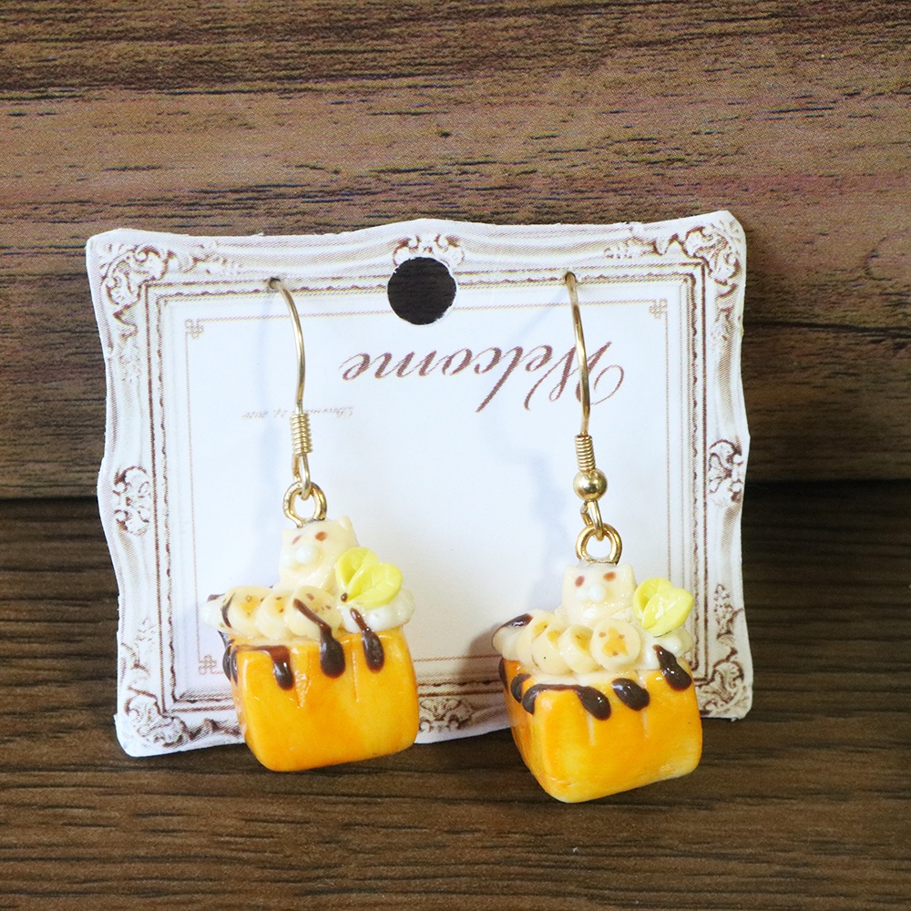 猫のハニトーピアス(イヤリングに変更可)