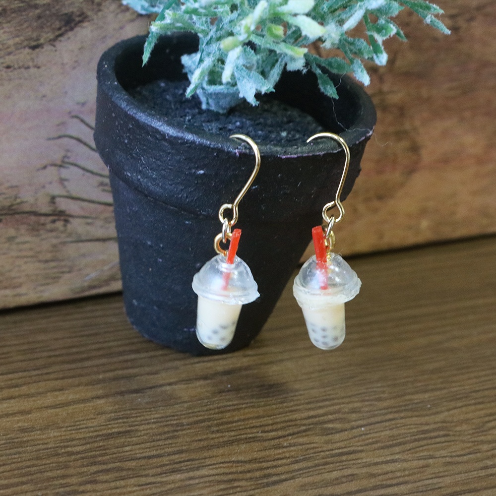 タピオカピアス(イヤリングに変更可)