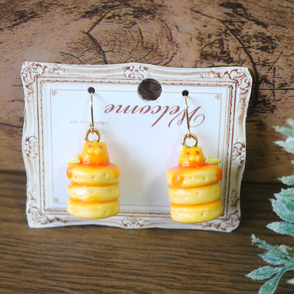 3段ホットケーキピアス(イヤリングに変更可)