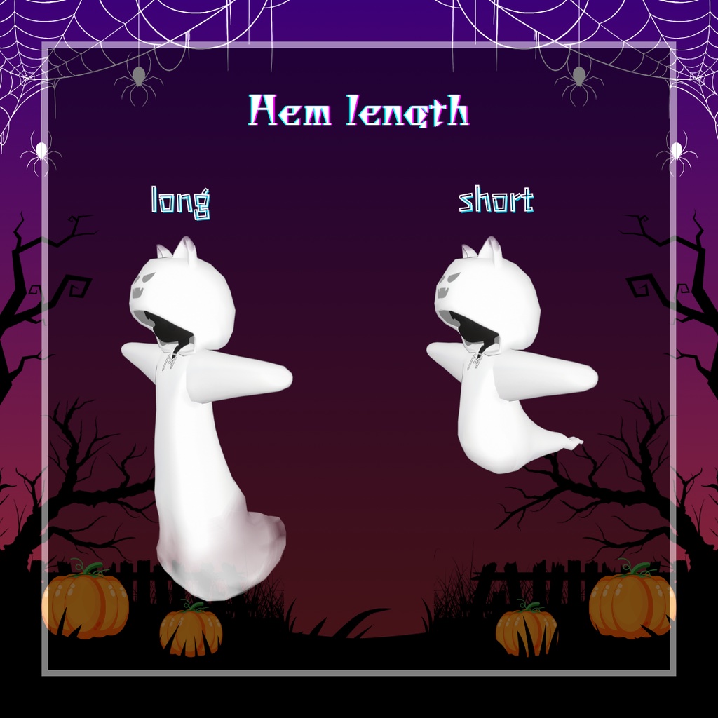 〖VRChat想定モデル〗✧👻Ghosty Cat🐈⬛🖤〖kipfel / キプフェル / まめふれんず〗