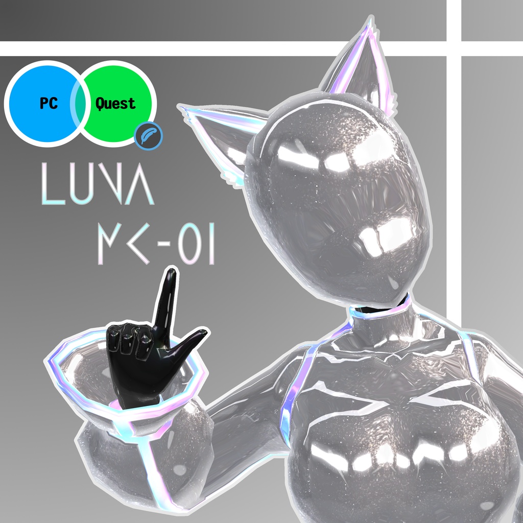 【無料 / Free】LUNA-MK01 VRChat 3Dモデル