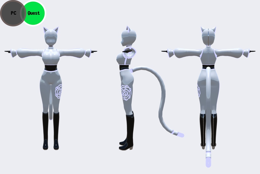 【無料 / Free】LUNA-MK01 VRChat 3Dモデル