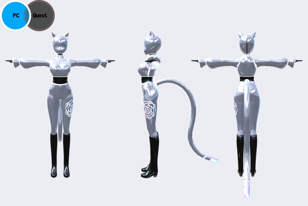 【無料 / Free】LUNA-MK01 VRChat 3Dモデル