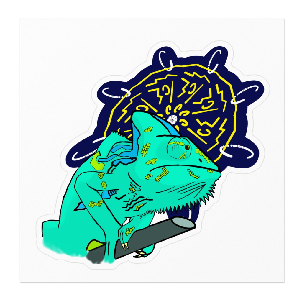 爬虫類と紋章1 ステッカー