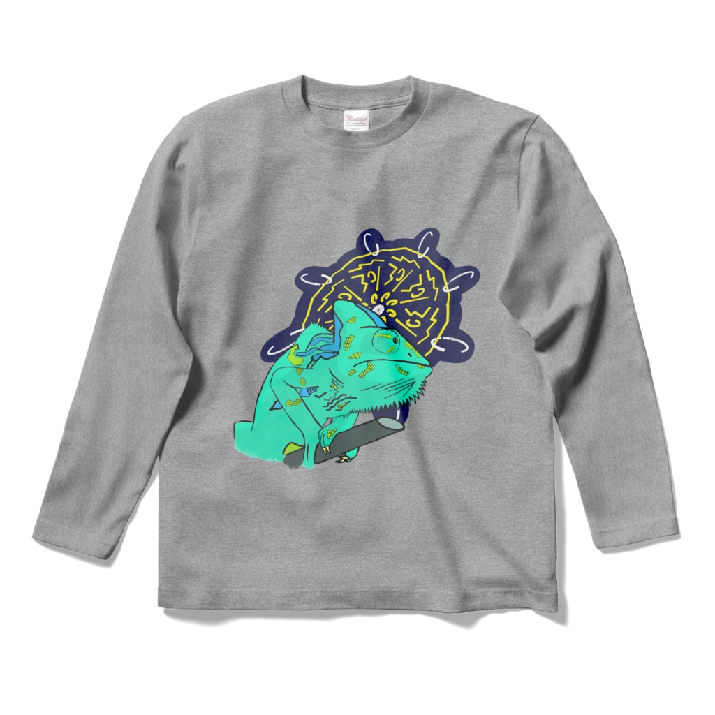 爬虫類と紋章1 長袖Tシャツ