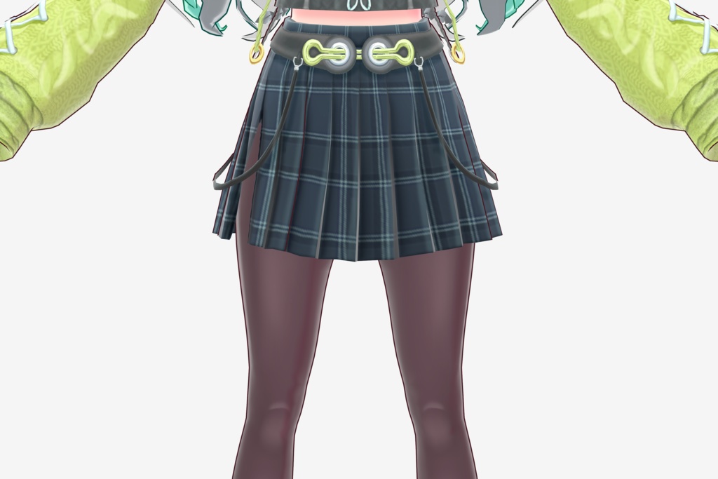 Strapped-Belted Skirt 【Bottom Accessory 3D VRoid Model】