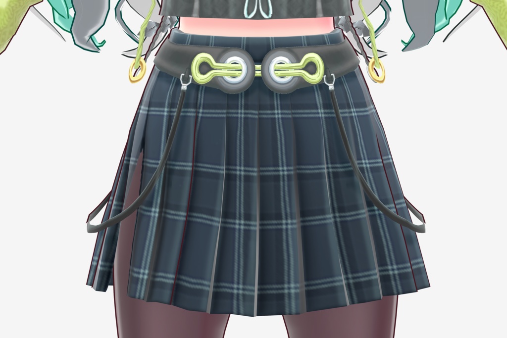 Strapped-Belted Skirt 【Bottom Accessory 3D VRoid Model】