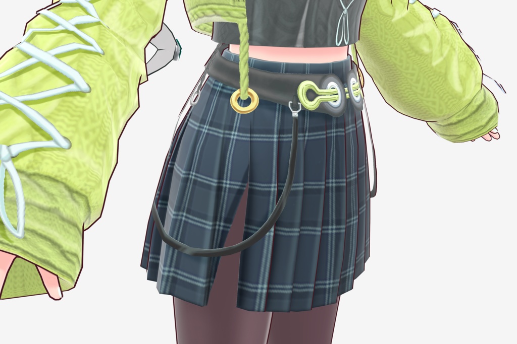 Strapped-Belted Skirt 【Bottom Accessory 3D VRoid Model】
