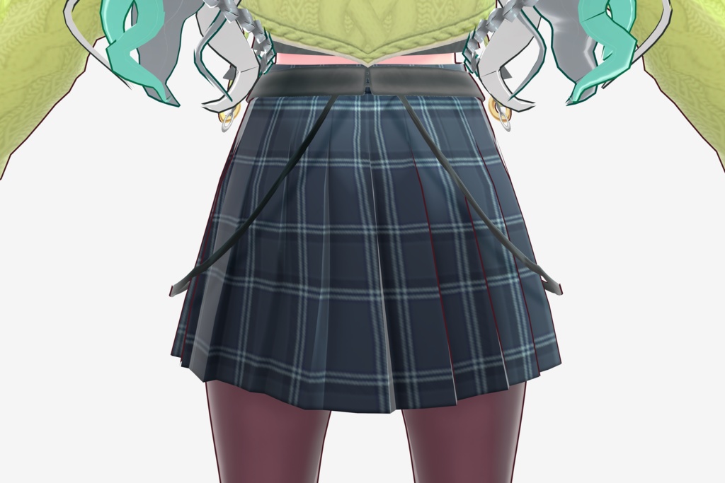 Strapped-Belted Skirt 【Bottom Accessory 3D VRoid Model】