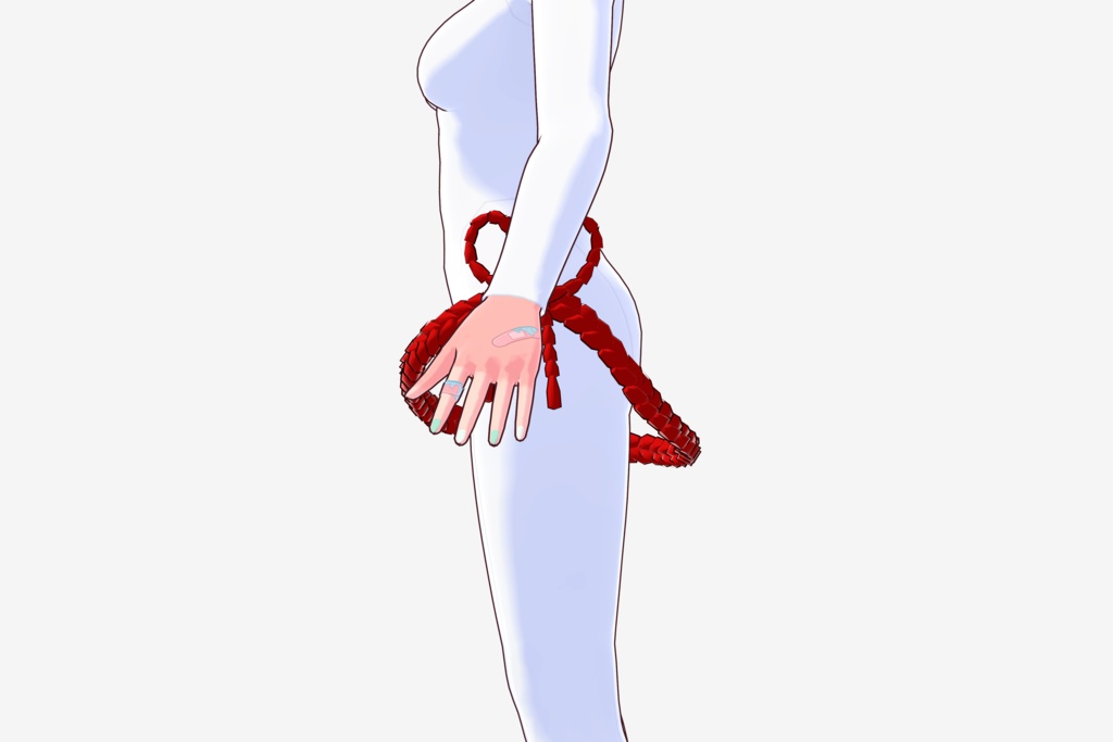 Japanese Braided Tie Belt 【Bottom Accessory for 3D VRoid Model】