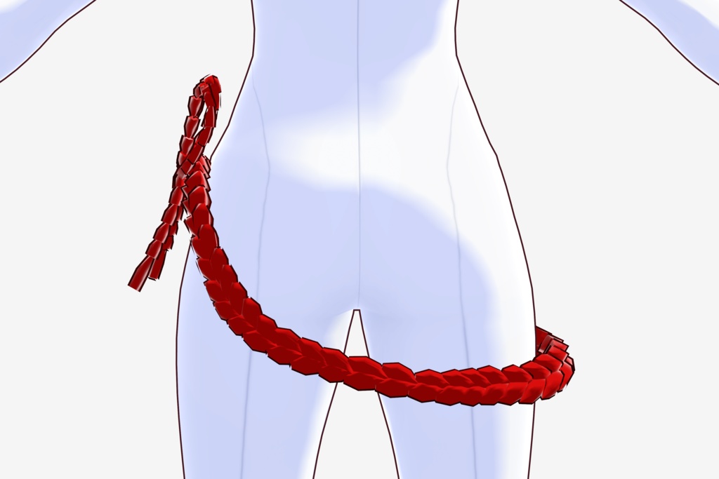 Japanese Braided Tie Belt 【Bottom Accessory for 3D VRoid Model】