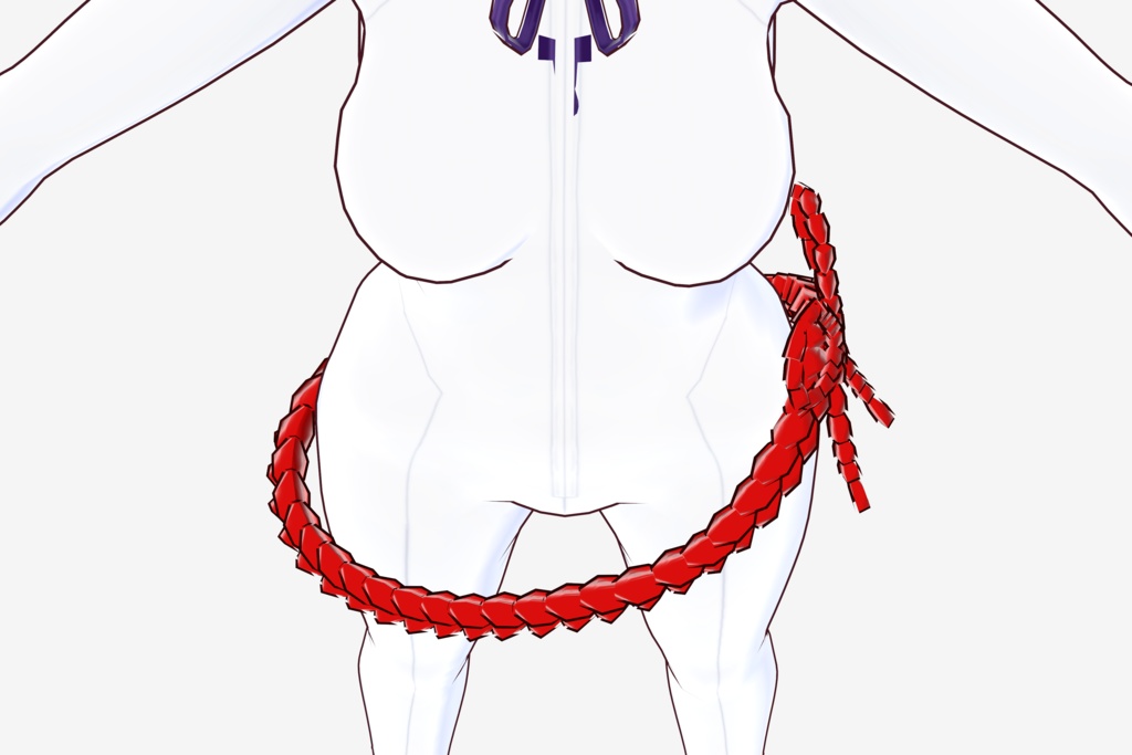 Japanese Braided Tie Belt 【Bottom Accessory for 3D VRoid Model】