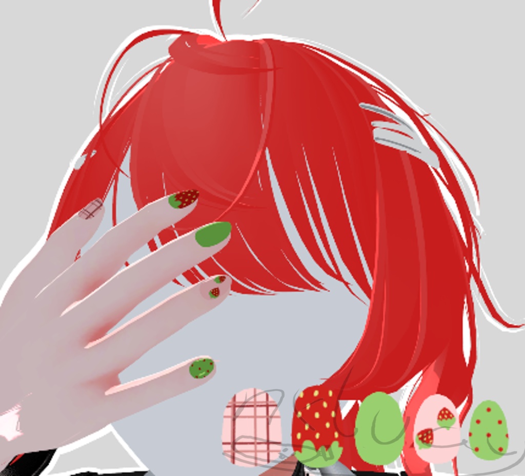 [Milltina] Stawvy Nail | 3D Model Texture