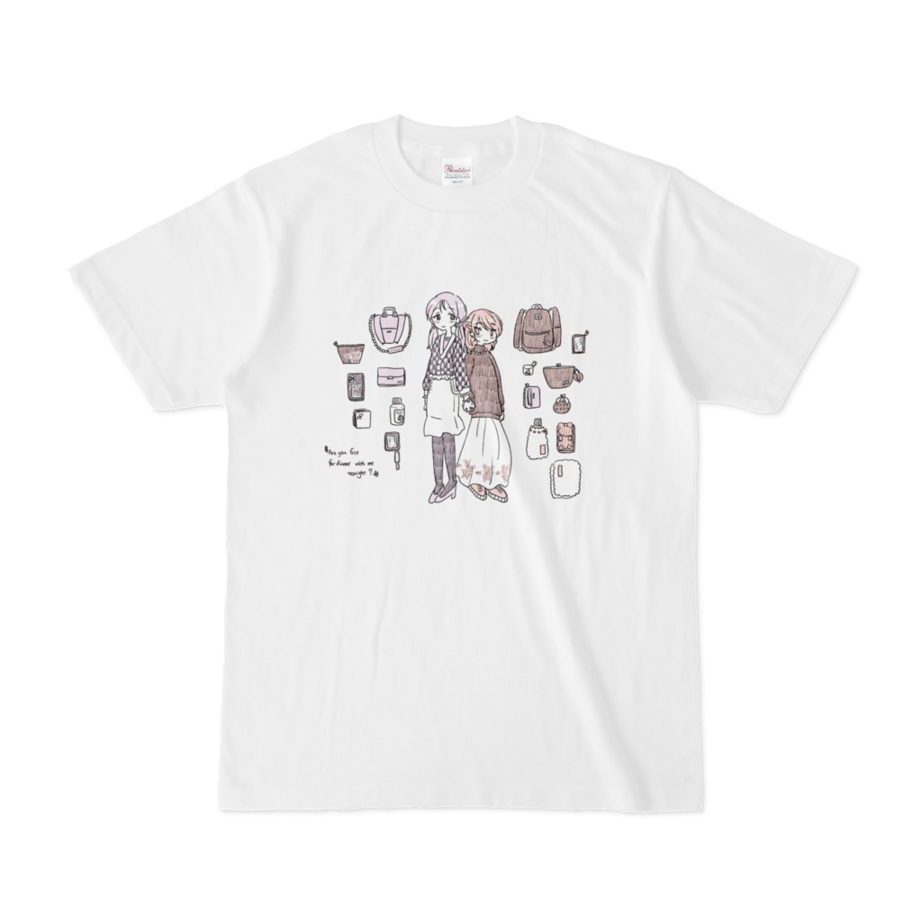 【創作百合】仕事終わりにデートする女の子たちのTシャツ