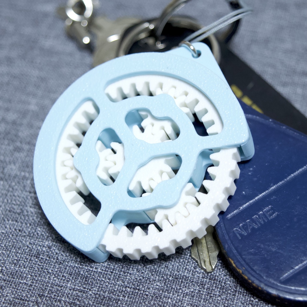 遊星歯車なストラップ_水色