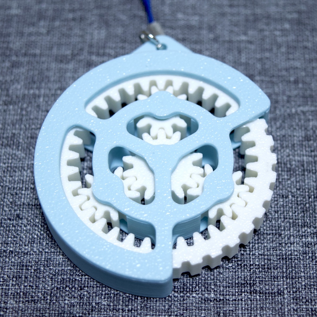 遊星歯車なストラップ_水色
