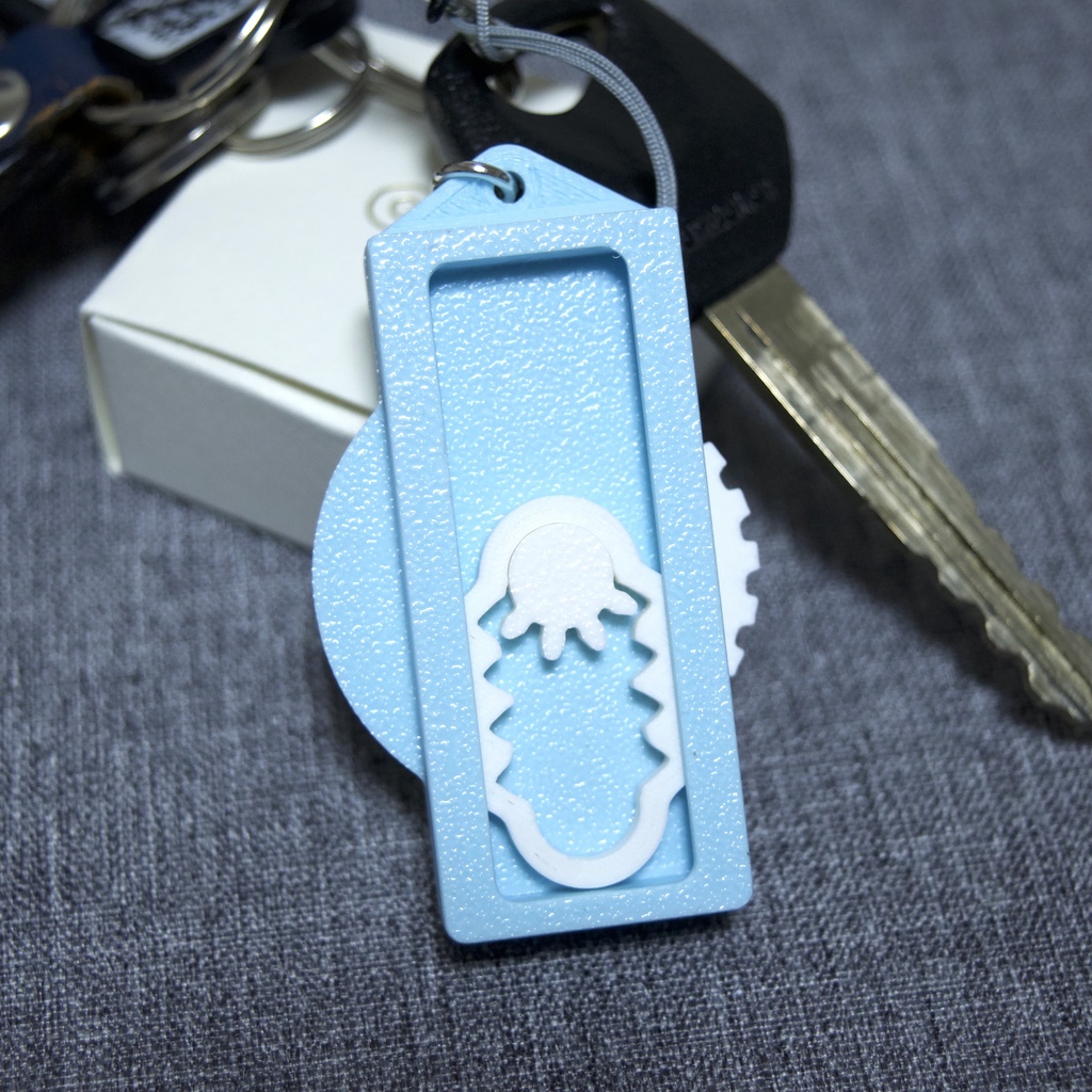 往復ラックなストラップ_水色