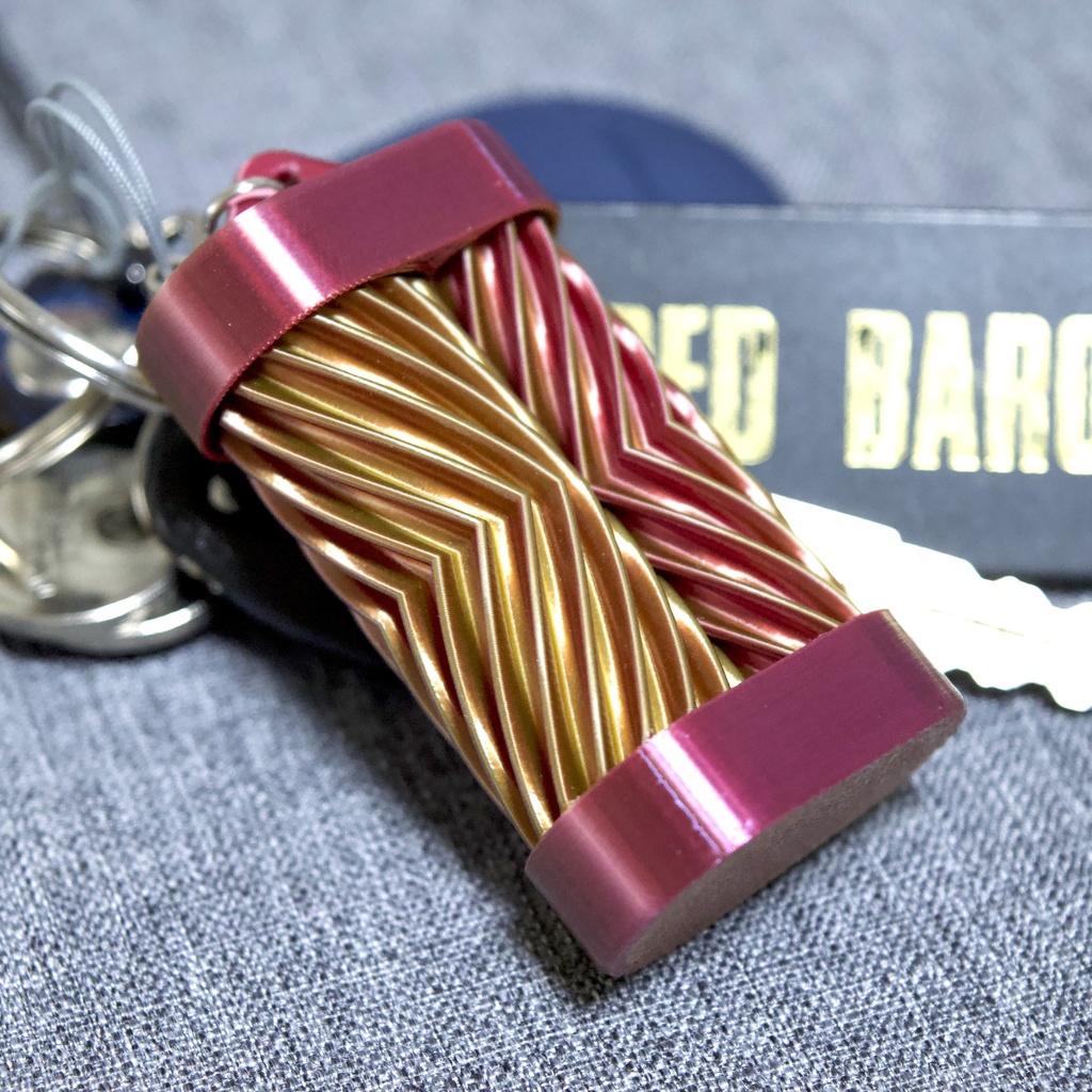 はすば歯車なストラップ_グリーン・マゼンダ